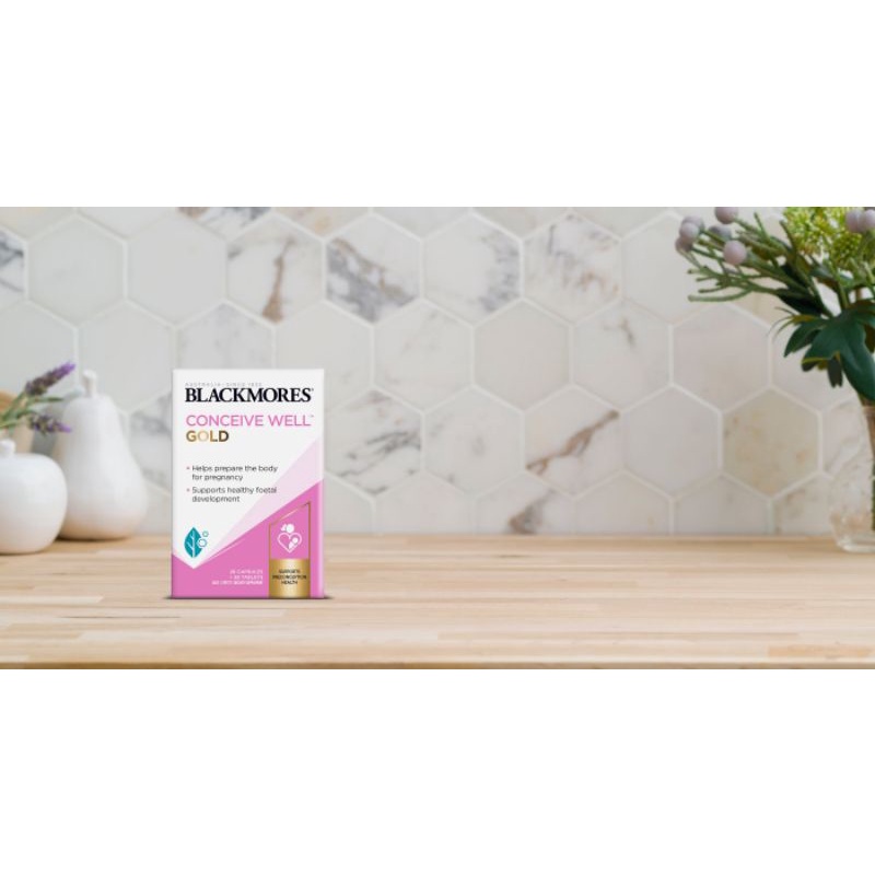 แท้ ล็อตใหม่ exp.2/27 Blackmores Conceive Well Gold Conceive Well Men บำรุงรังไข่ อสุจิ สเปิร์ม มีลูก เพิ่มสมรรถภาพ - รูปที่ 2