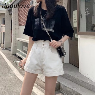 DaDulove💕 2022 Summer New Denim Shorts Solid Color Wide Leg Pants High Waist Loose Pants Fashion Womens Clothing