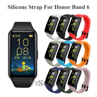 สายรัดข้อมือแบบสปอร์ตซิลิโคนอ่อนสำหรับ Honor Band 6 สายรัดข้อมือแบบสมาร์ทเปลี่ยนสายนาฬิกา