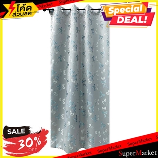 ผ้าม่าน EYELET HOME L&amp;S FOWLER UV 140X220 ซม. สีเทา ผ้าม่านประตู EYELET CURTAIN HOME L&amp;S FOWLER UV 140X220CM GRAY