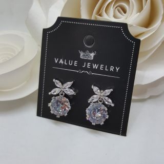 VER6002 alue Jewelry ต่างหูแฟชั่นประดับเพชร CZ