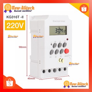 แหล่งขายและราคาKG316T -ll Timer Switch 220V 25A นาฬิกา เครื่องตั้งเวลา เปิด-ปิด อุปกรณ์ไฟฟ้า อัตโนมัติ New Alitechอาจถูกใจคุณ