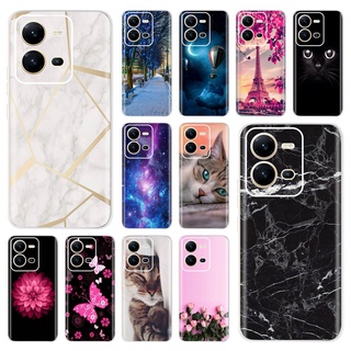 เคสโทรศัพท์ซิลิโคน TPU แบบนิ่ม ลายหินอ่อน หรูหรา สําหรับ Vivo V25 5G 2022 V25e V 25 e V25