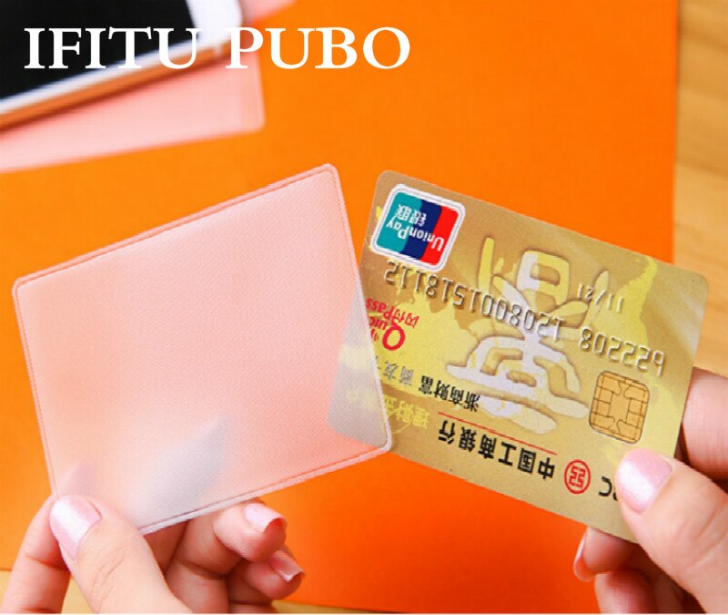 10 ชิ้น PVC ใส เอกสาร ปกธนาคาร บัตรรถบัส ฝาครอบป้องกัน โฆษณา ของขวัญ บัตรประจําตัวประชาชน