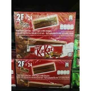 Kit Kat คิทแคท ช็อคโกแลตนม สอดไส้เวเฟอร์ 17กรัมแพ็ค 24แท่ง Chocolate Milk