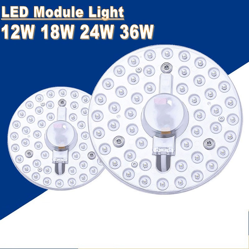 แผงโมดูลไฟเพดาน LED 12W 18W 24W 36W ทรงกลม ประหยัดพลังงาน สําหรับติดผนังบ้าน ในร่ม