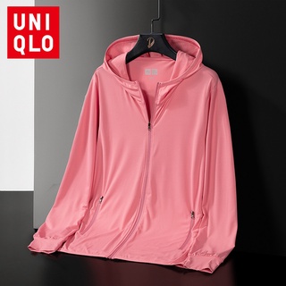 Uniqlo เสื้อแจ็กเก็ต ผ้าตาข่าย ป้องกันรังสียูวี ระบายอากาศ ป้องกันแดด สําหรับผู้หญิง