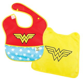 (สินค้า Clearance Sale) Bumkins ผ้ากันเปื้อนมีผ้าคลุมหลัง Collections DC รุ่น Super Bib with cape ลาย Wonder Woman