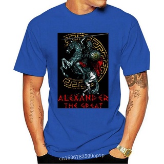 เสื้อยืดวินเทจใหม่ เสื้อยืดแขนสั้น คอกลม ผ้าฝ้าย พิมพ์ลาย Macedonia King Greece Alexander The Great แฟชั่นฤดูร้อน สําหรั