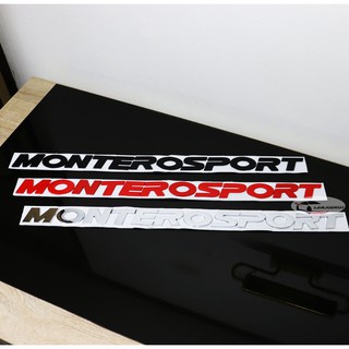 โลโก้ ติดฝากระโปรงหน้า MONTERO SPORT ขนาด 3 x 58 cm. สำหรับ Mitsubishi Montero sport / MITSUBISHI PAJERO SPORT