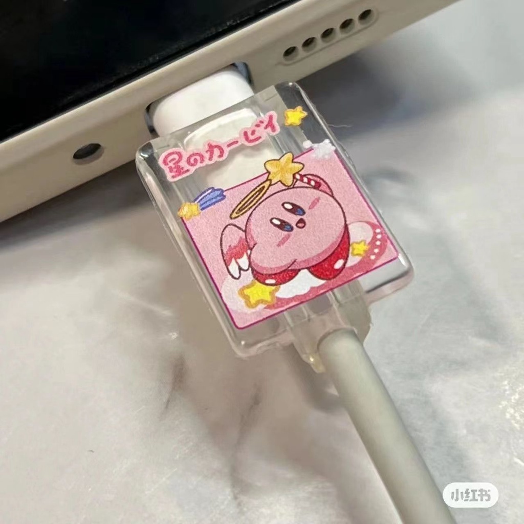 【พร้อมส่ง】ตัวถนอมสายชาร์จ แบบใส ลายการ์ตูนน่ารัก 1 ชิ้น #8