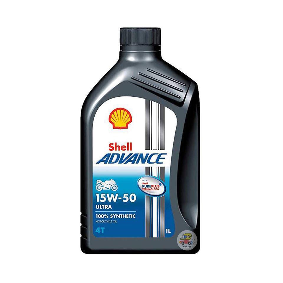 น้ำมันเครื่องมอเตอร์ไซค์ Shell Advance Ultra 15W-50 สังเคราะห์แท้100%