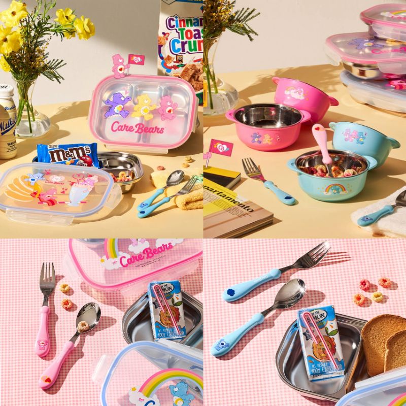 ( พร้อมส่ง ) Care Bears Lunch Box / Spoon & Fork Set / Bowl