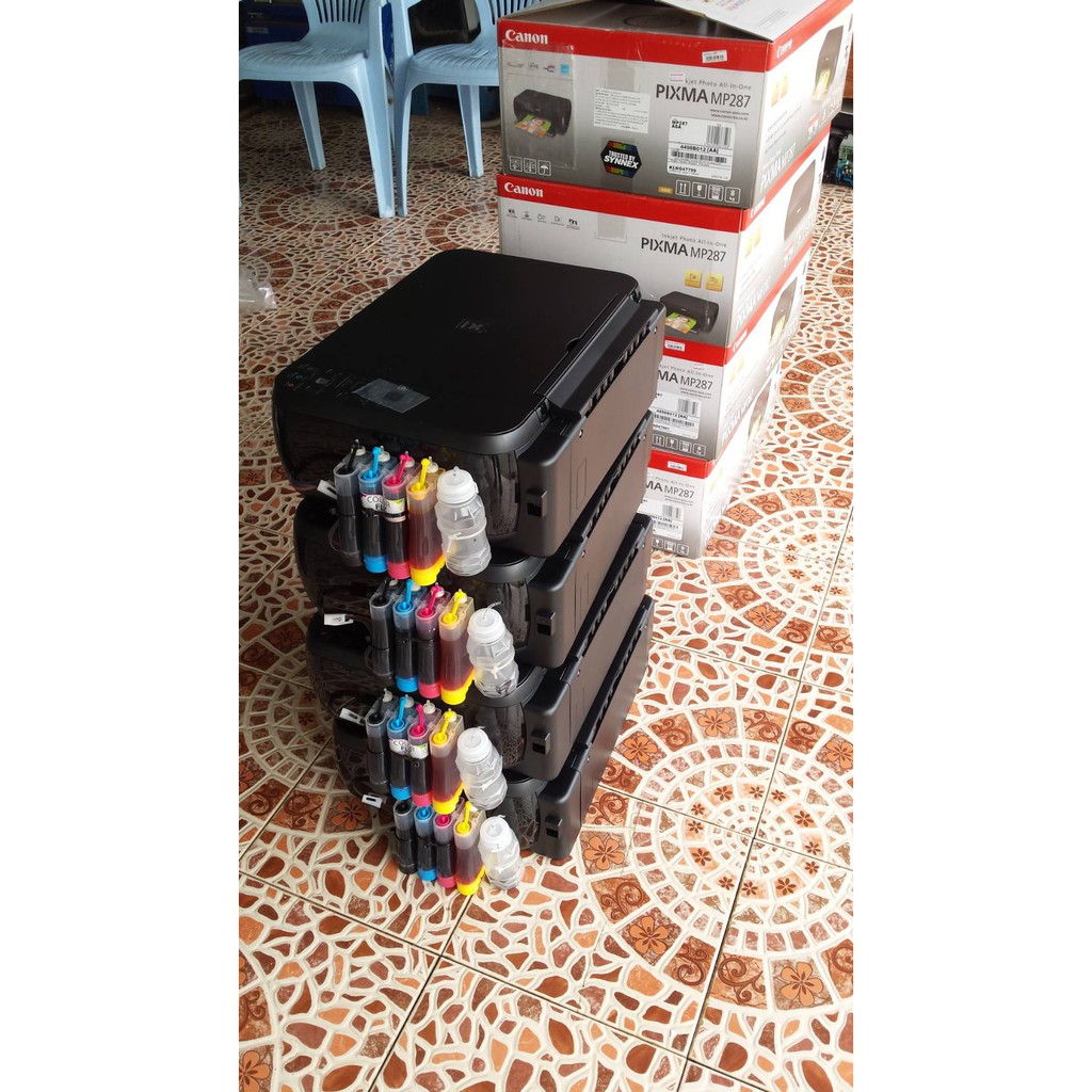 ปริ้นเตอร์มือสอง Canon mp287 สินค้าขายดีมากกว่า 600 เครื่อง ติดแท้งหมึกพร้อมใช้งาน สินค้า Test ก่อนส