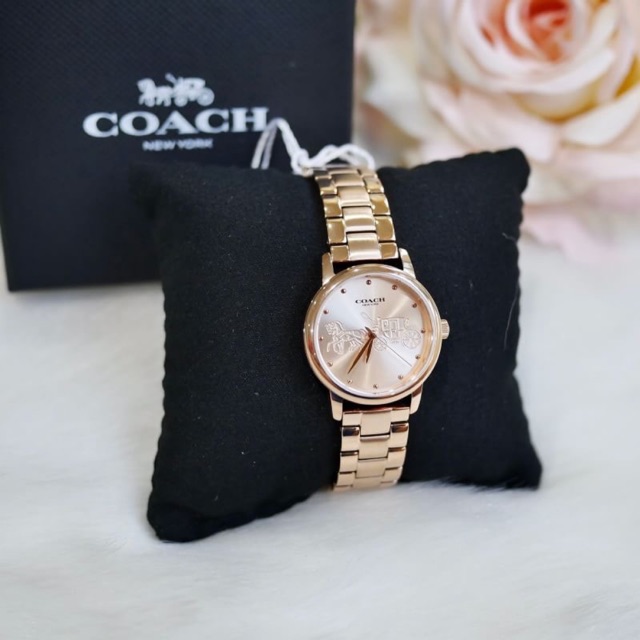 COACH Grand Rose Gold Dial Gold-tone Ladies Watch 14502977