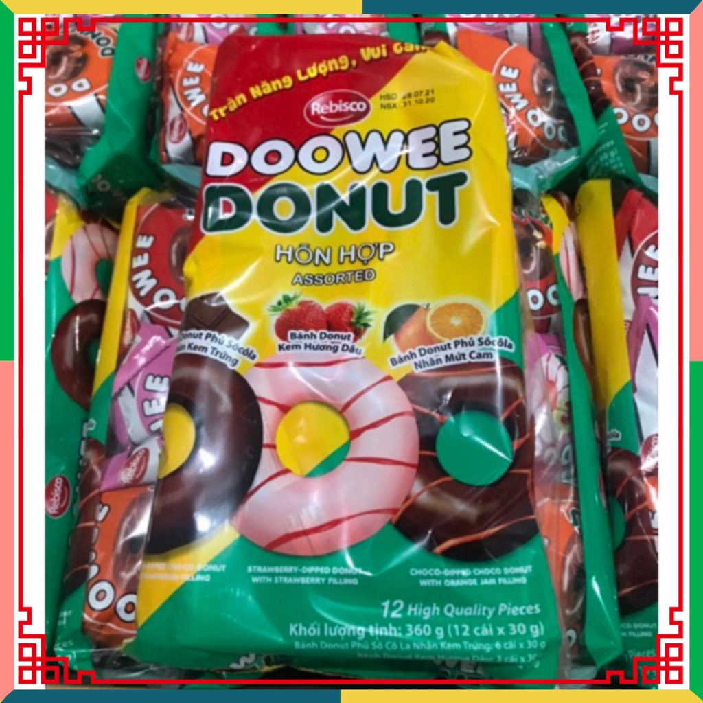(HOT 🌹 Like Mixed Donut Doowee With Many Flavours ( แพ ็ ค 12 )