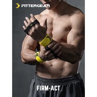 FITTERGEAR : FIRM ACT GLOVES ถุงมือออกกำลังกาย พร้อมสายรัดข้อมือ สำหรับ PULL-UPS & WEIGHT TRAINING