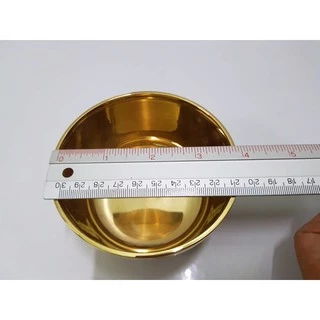 Brass byfa *จอกหล่อ ขันทองเหลือง ทองเหลืองเนื้อดี แบบเรียบแวววาวหนาหนัก ขนาด 4”5”6”