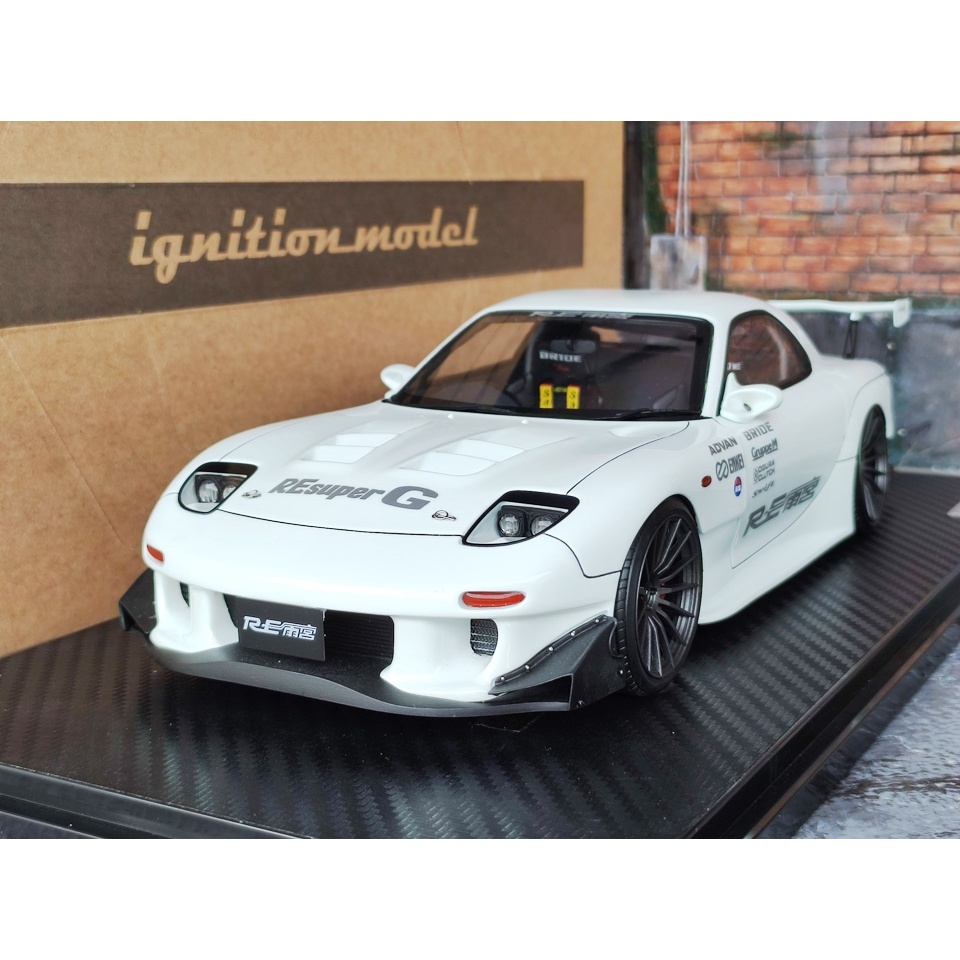 โมเดลรถRX7 1/18 โมเดลรถ ignition model  RX7 RE Amemiya White  ignition model ig1232 1:18 โมเดลรถของข