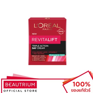 LORÉAL PARIS Revitalift Triple Action Day Cream ผลิตภัณฑ์บำรุงผิวหน้า 50ml