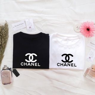 เสื้อยืดสกรีนลายชาแนล เสื้อchanel เสื้อยืดน่ารักๆ เสื้อยืดสวยๆ🧸