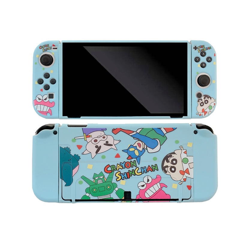 Nintendo Switch OLED เคส【CRAYON SHINCHA N】เคส TPU ซิลิโคน เกมคอนโซล กันกระแทก ที่จับป้องกัน เคสนิ่ม