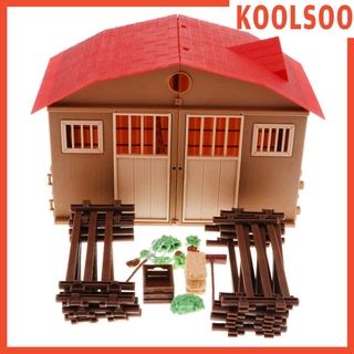 [KOOLSOO] DIY Assembling Farm Cabin Paddock Scene Building Kits Kids Children Educational Toy