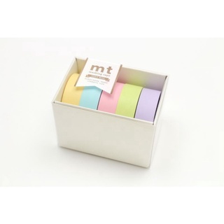 mt masking tape mt gift box pastel2 (MT05G007) / เทปตกแต่งวาชิ เซ็ต 5 ม้วน โทนสี pastel2 ประเทศญี่ปุ่น