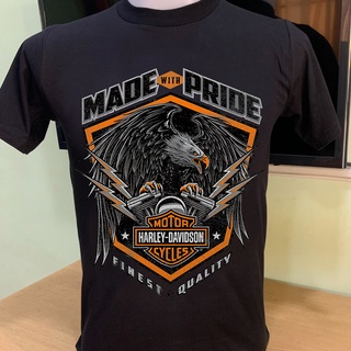 ♉♓♒เสื้อยืด เสื้อฮาเลย์ (harley davidson) ผ้าบาง50/50 เสื้อผ้า เสื้อวินเทจ USA  เสื้อยืดคอกลมผ้าฝ้าย