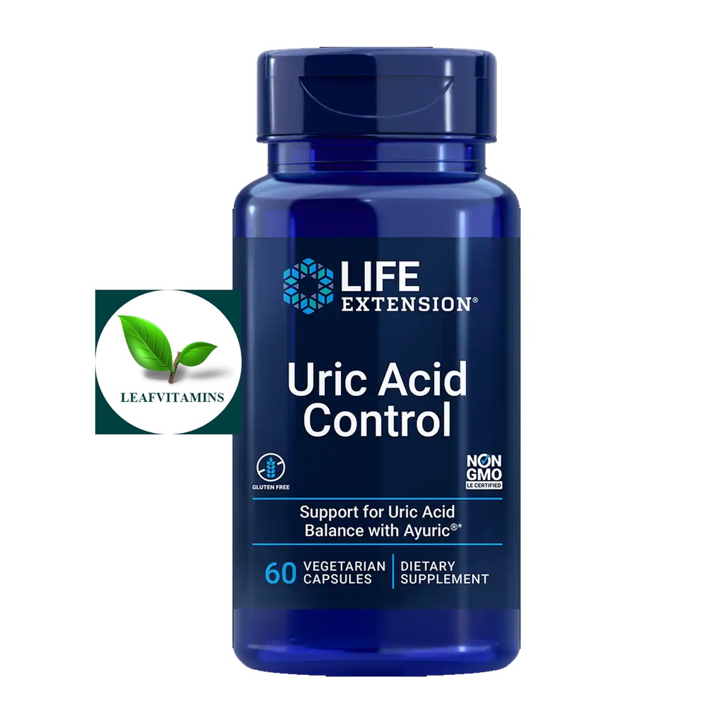 Life Extension Uric Acid Control / 60 Vegetarian Capsules
