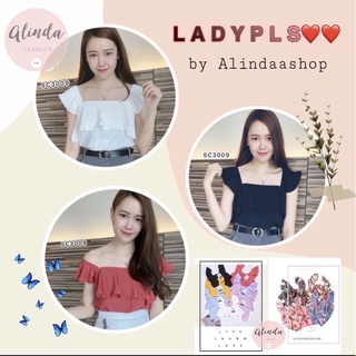 ♡♡♡ lady please เสื้อแขนระบาย งานน่ารักใส่กับยีนขาสั้นขายาว♡♡♡♡สีสันสวย