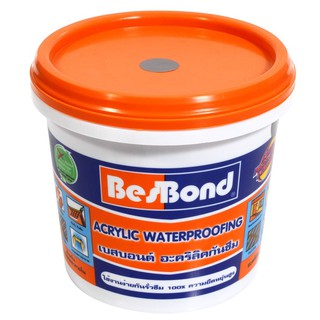 อะคริลิกกันซึม BESBOND 1KG เทา วัสดุกันซึม เคมีภัณฑ์ก่อสร้าง วัสดุก่อสร้าง BESBOND 1KG GRAY WATERPROOFING ACRYLIC