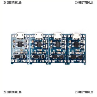 Zhongyanxiโมดูลที่ชาร์จแบตเตอรี่ลิเธียม 5V micro usb 1A 18650 4 ชิ้น/ล็อต