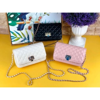 Charles &amp; Keith wallet on chain กระเป๋าสะพายสายโซ่ไซสีน่ารัก