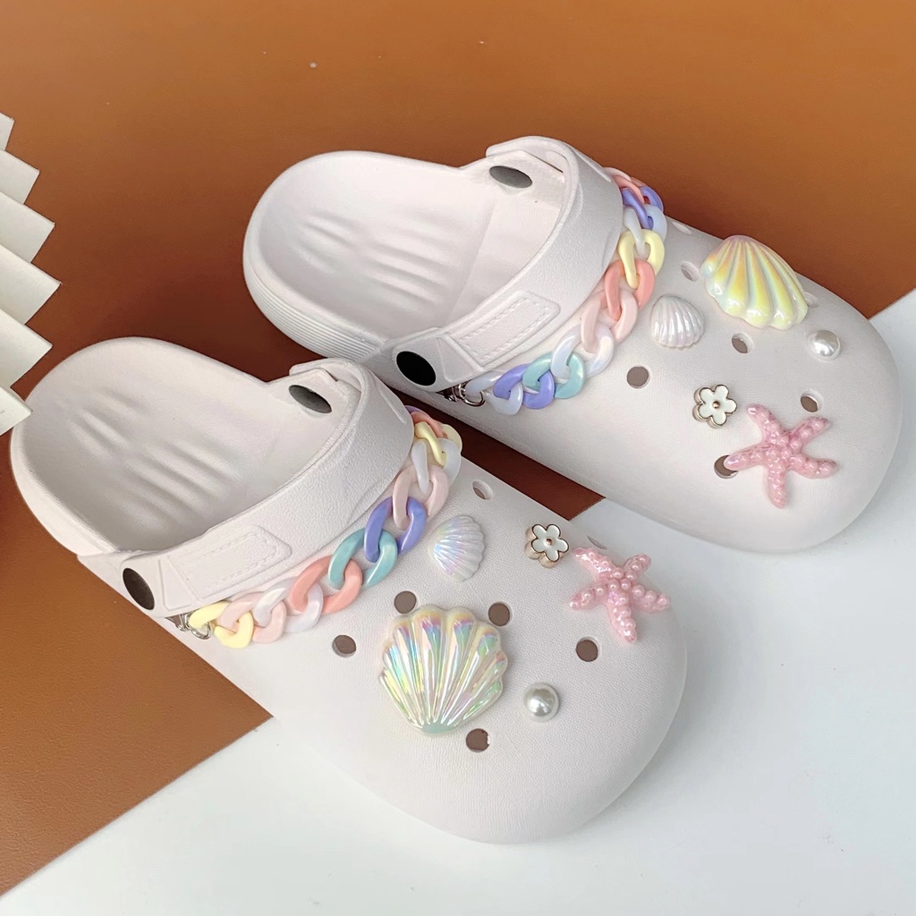 Crocs Jibbitz Seashell Starfish DIY Set รองเท้าปุ่มเสน่ห์