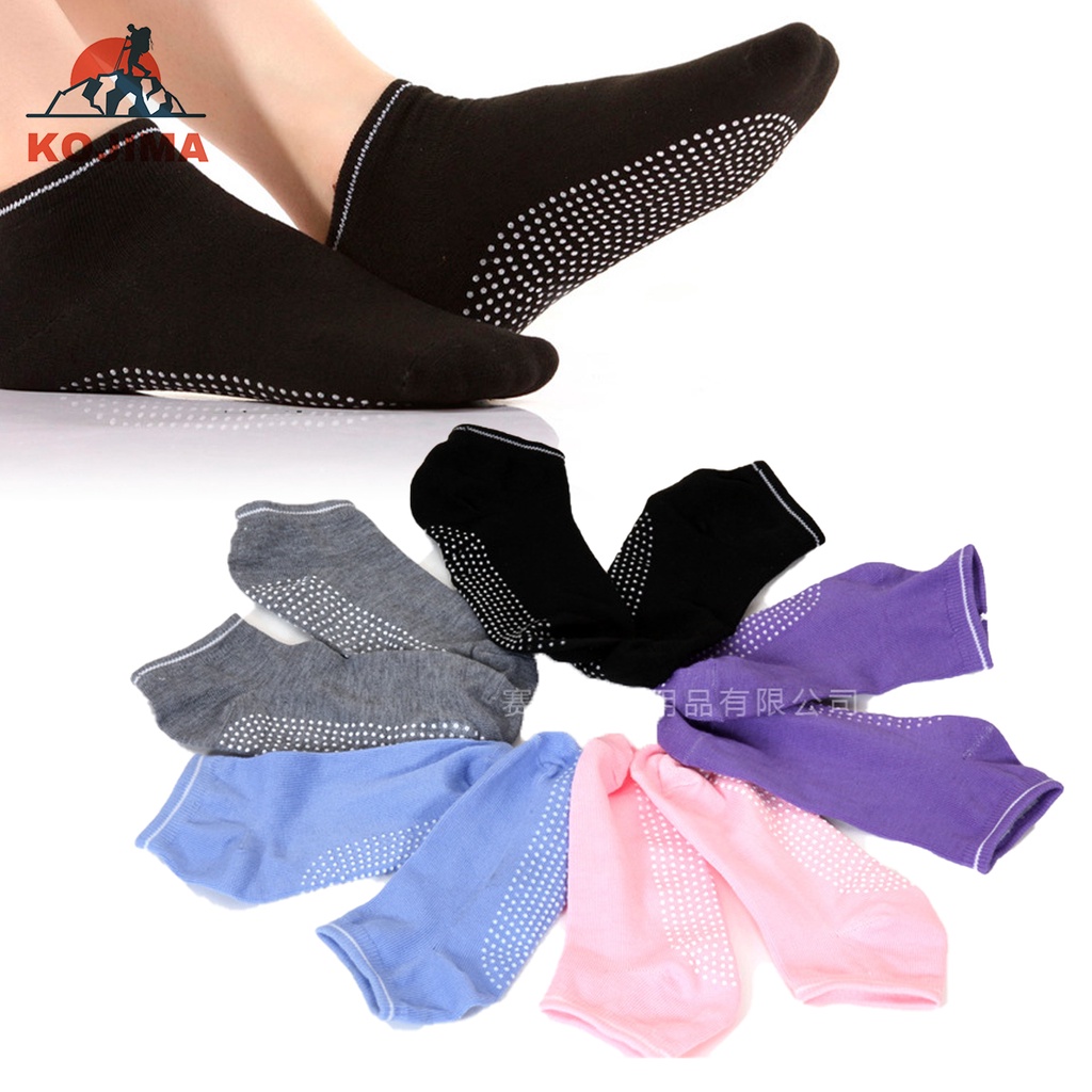 KOJIMA ถุงเท้าผ้าฝ้ายกันลื่น สีสำหรับผู้หญิง ถุงเท้าข้อสั้น movement Non-slip socks