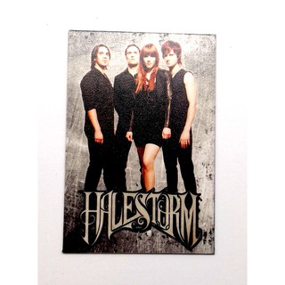 Halestorm 12 แม่เหล็ก ติดตู้เย็น 5มิล วงดนตรี ของขวัญ ของสะสม Heavy Rock Band Black Metal  Hib Hob Reaper