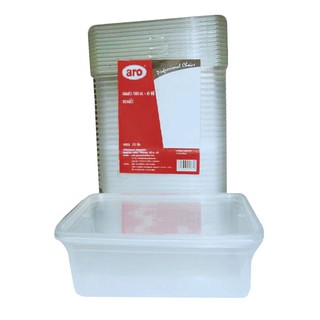 กล่องข้าว PP พร้อมฝา ขนาด 1000 มิลลิลิตร x 25 กล่อง/Aero PP rice box with lid size 1000 ml. X 25 boxes