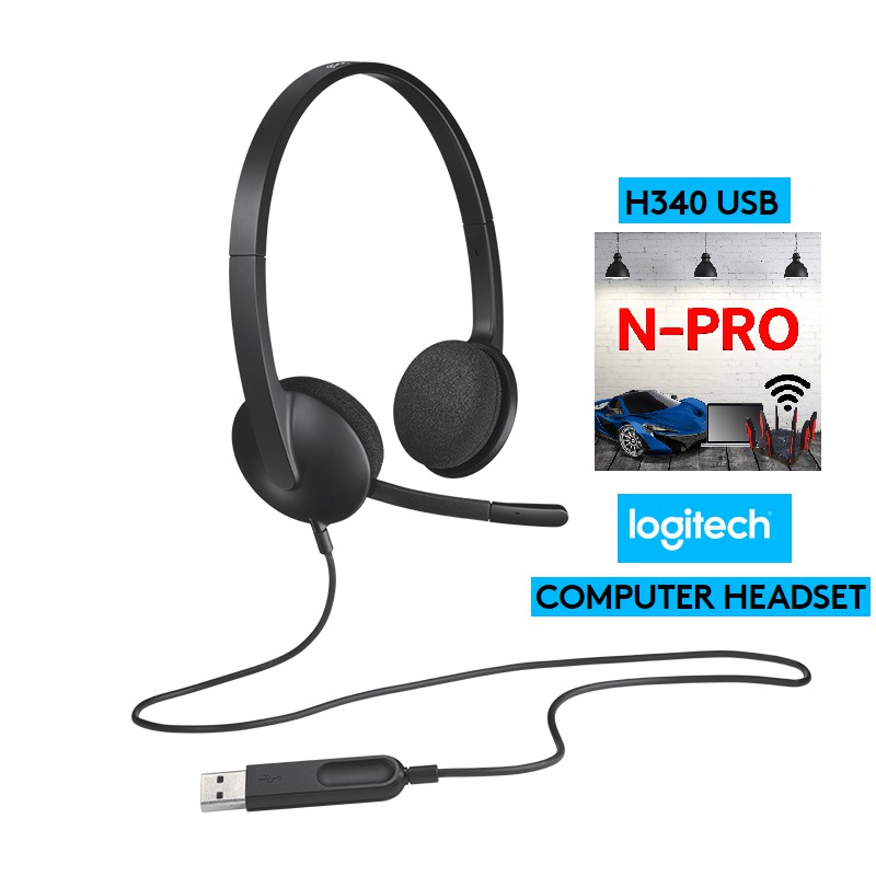 ชุดหูฟัง Logitech H340 USB PC Headset with Noise-Cancelling Mic (ชุดหูฟังพร้อมไมโครโฟนตัดเสียงรบกวน) สินค้าใหม่มือ1