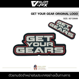 VALOR PX - PVC Patches -  Get your Gear Original Logo แพทช์ตีนตุ๊กแก velcro แพทช์ ขนาด 90*39mm ติดกระเป๋า ติดเสื้อ PVC