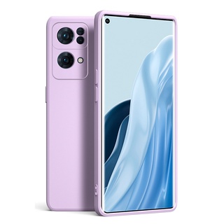 Oppo Reno7Z Reno 7 7Z 5G 7 Pro 5G A76 เคสโทรศัพท์ซิลิโคนเหลว ป้องกันกล้อง แบบเต็ม กันชน ด้านหลัง เคสกันกระแทก TPU นิ่ม