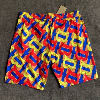 กางเกงขาสั้น เบอเบอรรี่ Monogram short pants งานมีซับใน ใส่สบาย ถ่ายสดจากสินค้าจริง100% Size L - 4XL