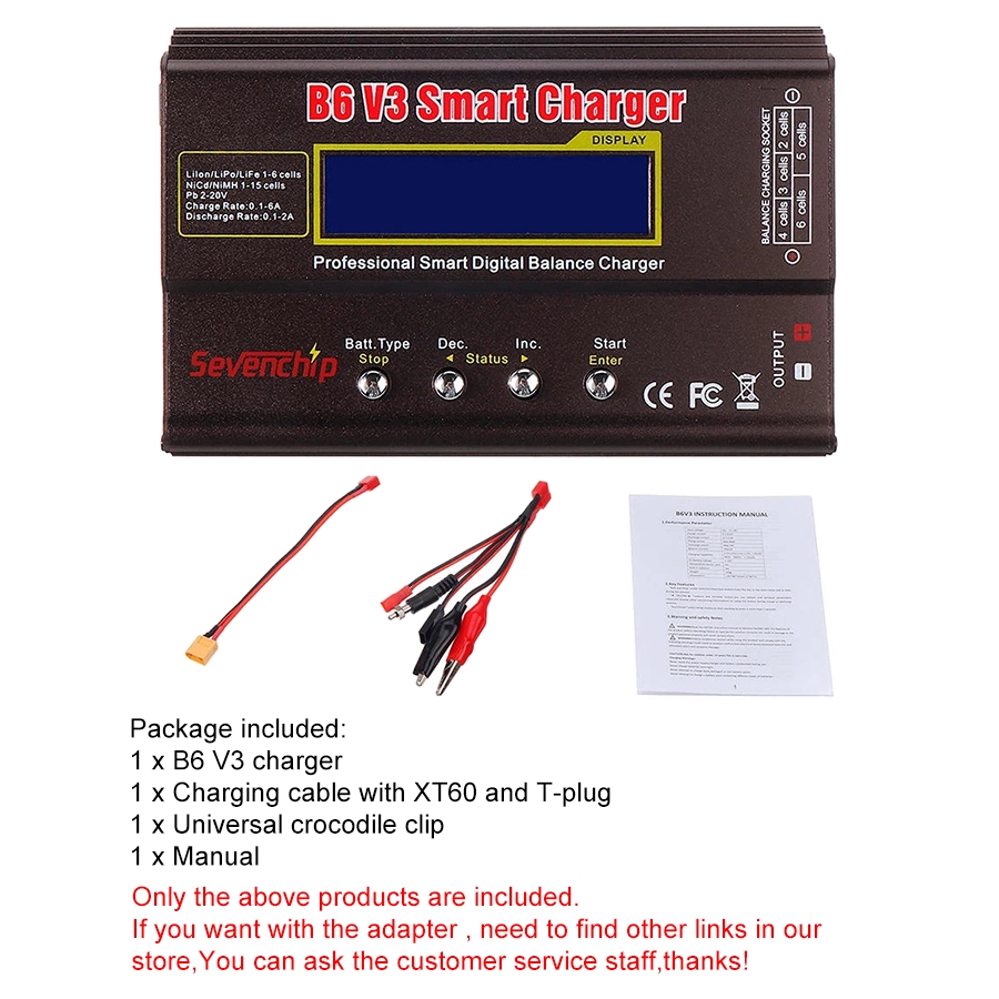 Hot charger B6 V3 80W 6A LiPo battery balance charger discharger