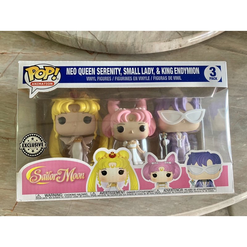 Funko pop sailor moon Funko pop neo queen serenity , small lady, king endymion sailor moon pack3