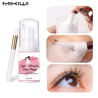 Mikiwi โฟมต่อขนตา 30 มล. พร้อมแปรงทําความสะอาดขนตา มูสโฟมทําความสะอาด