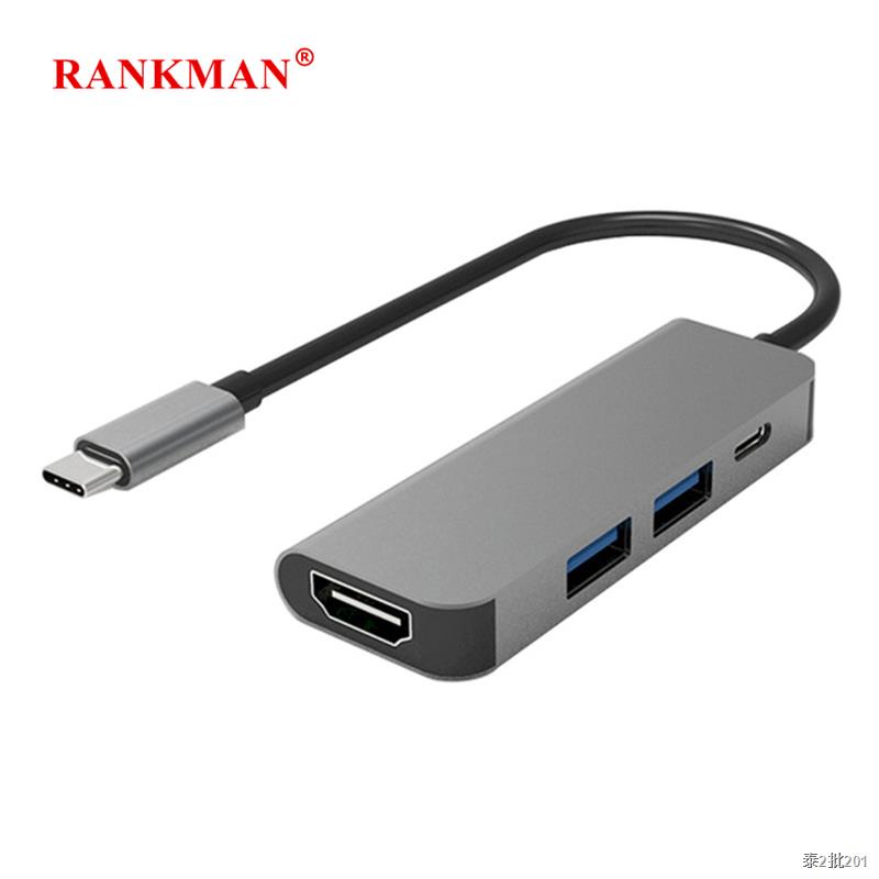 Rankman Type C to HDMI-compatible 4K USB C 3.0 Adapter for MacBook Samsung S8 Dex Huawei P30 Dock Xiaomi 10 Projector TV