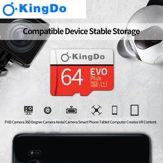 SD card Kingdo（ของแท้)  การ์ดหน่วยความจำวิดีโอระดับมืออาชีพ 64GB128gb Memory Card Class10