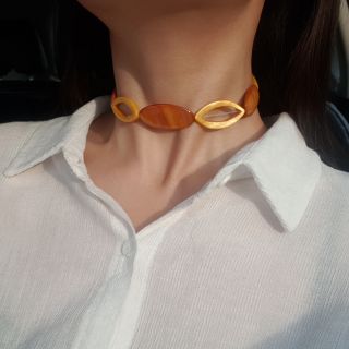 Shell oval choker โชคเกอร์เปลือกหอย แท้ นางเงือก ต้องใส่