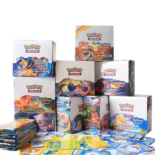 การ์ดโปเกมอน รุ่น Sun &amp; Moon GX Team Up Unbroken Bond Unified Minds Evolutions Booster แบบกล่อง 324 ใบ