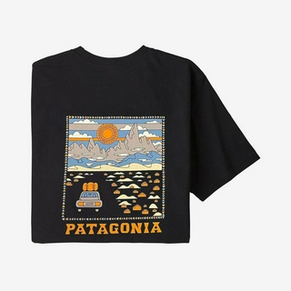 พร้อมส่ง เสื้อยืดแขนสั้นลําลอง พิมพ์ลายการ์ตูน Patagonia Bata Sunset Boulevard แฟชั่นฤดูร้อน